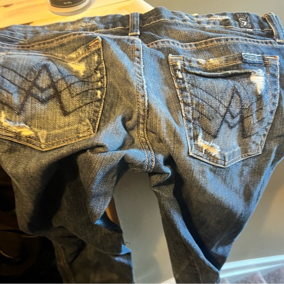7 For All Mankind Blue Boot Cut Jeans - Picture 1 of 2